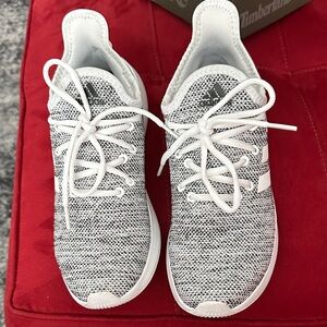 adidas White and black cloud foam plus sneakers size 8